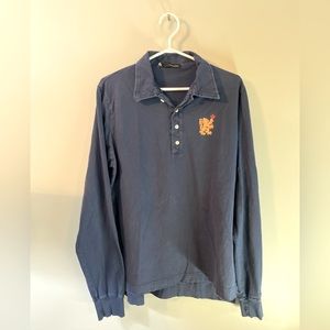 GUC Dsquared Long Sleeve Polo Style Shirt Blue Men’s XL Made in Italy